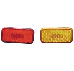 Picture of Fasteners Unlimited 003-58 Red Rectangular Clearance Marker Light with Rounded Corners