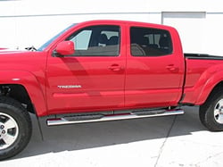 Picture of TrailFX A7009B 5 Inch Oval Straight Side Step Bars Black Powder Coated Steel