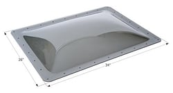 Picture of Icon 12122 RV Skylight Rectangular Replacement Dome Smoke 22x30x4