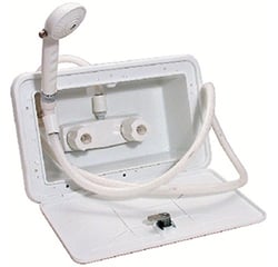 Picture of Valterra PF266201 Phoenix Exterior RV Shower Box with Handheld Shower Head - White