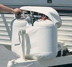 Picture of Adco 2111 White RV Propane Tank Cover