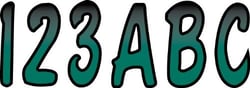 Picture of Hardline Products TEBKG200 Series 200 Boat Registration Kit 3" Cursive Letters