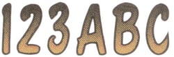 Picture of Hardline Products BRBKG200 3" Boat Registration Letter Number Kit Beige Black Gradient Cursive