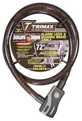 Picture of Trimax TAL2572 Alarmed Security Cable Lock 72 Inch Quadra-Braid