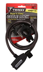 Picture of Trimax TKC106 Quadra-Braid 6' x 10mm Keyed Cable Lock