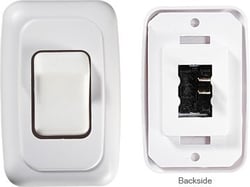 Picture of RV Designer S521 Contoured On/Off Wall Switch with Plate