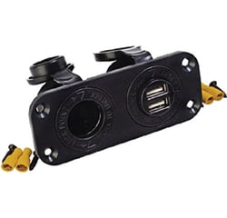 Picture of Sea-Dog Line 426505-1 Double USB 12V to 24V Power Socket Panel with 4.8A Output