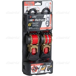 Picture of Caliber Products 13412 Retrax Self-Retracting Tie-Down Strap Kit 6 ft 2-Pack