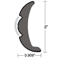 Picture of Taco Metals V21-9906BKA60D Rigid Vinyl Flex Core Rub Rail Kit