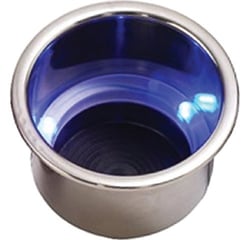 Picture of Sea-Dog Line 588074-1 LED Flush Mount Combo Drink Holder with Drain Fitting