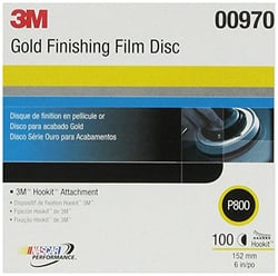 Picture of 3M 00970 Hookit Finishing Film Disc 6 Inch P800 Grit 100 Pack