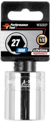 Picture of Performance Tool W32227 1/2" Drive 6-Point Standard Socket 27mm