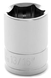 Picture of Performance Tool W32026 1/2" Drive 6-Point Standard Socket 13/16"