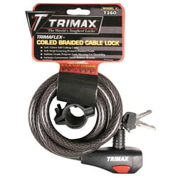 Picture of Trimax TKC126 Quadra-Braid 6ft Keyed Cable Lock 12mm