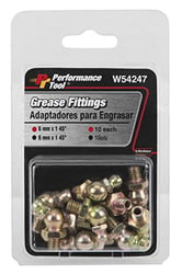 Picture of Performance Tool W54247 Grease Fitting 10-Pack 6mm x 1.0 45 Degree