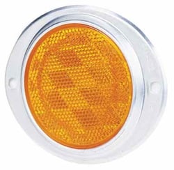 Picture of Peterson Fluid V472A Amber Oval Reflector 3" Aluminum Housing