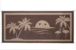 Picture of Ming's Mark TO8187 Tropical Oasis Reversible RV Patio Mat 8' x 18' Brown/Beige