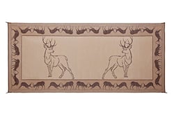 Picture of Ming's Mark PE1 Reversible Deer Design RV Patio Mat 8' x 18' Black Brown Beige