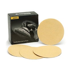 Picture of Mirka 23-341-600 Gold 6" PSA Disc with Liner 600 Grit