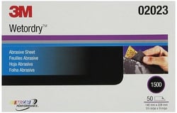 Picture of 3M 02023 Imperial Wet Or Dry Sandpaper Sheets 1500 Grit 5-1/2" x 9" 50-Pack