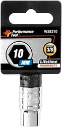 Picture of Performance Tool W38210 3/8 Inch Drive 6-Point Standard Socket 10mm
