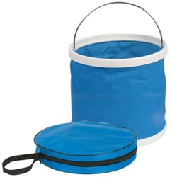 Picture of Camco 42993 Collapsible Bucket 3-Gallon Blue & White with Zippered Storage Bag