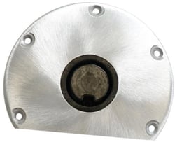 Picture of Springfield Marine 1300750-L1 Plug-In Seat Base 9" Left Flat Side Satin Aluminum