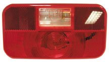 Picture of Peterson Fluid V2592225 Replacement Lens for Trailer Light - Red/Clear with Backup