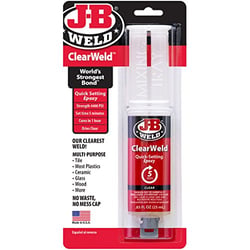 Picture of JB Weld 50112 ClearWeld 5 Minute Clear Epoxy Syringe 25ml