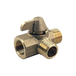 Picture of JR Race Car 62245 3-Way Brass Diverter Valve 1/2" MPT x 1/2" MPT x 1/2" FPT