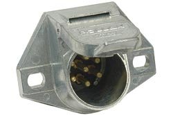 Picture of Pollak 11720 7-Way Round Connector Socket Vehicle Side