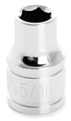 Picture of Performance Tool W38010 3/8" Drive 6-Point Standard Socket 5/16"