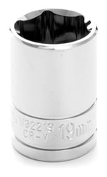 Picture of Performance Tool W32219 Chrome Vanadium Socket Set with Recessed Edges