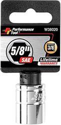 Picture of Performance Tool W38020 Socket Set with Chrome Vanadium Steel Construction