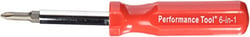 Picture of Performance Tool W975 6-in-1 Flip Screwdriver Multi-Bit