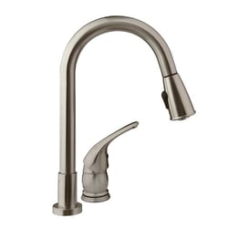 Picture of Dura Faucet DFNMK503SN Pull Down Kitchen Faucet with Pullout Sprayer - Satin Nickel