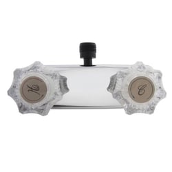 Picture of Dura Faucet DFSA100ACP RV Shower Faucet with Crystal Acrylic Knobs - Chrome Polished