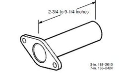 Picture of Cummins 155-2424 Straight Exhaust Adapter 7 Inch for Onan Generators
