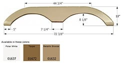 Picture of Icon Pistons 01637 Tandem Axle RV Fender Skirt for Keystone - 72 3/8" x 13 1/8"