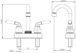 Picture of Dura Faucet DFPB150CSN Classical Bar Faucet Satin Nickel Finish