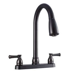 Picture of Dura Faucet DFPK350LVB Non-Metallic Dual Lever Kitchen Faucet with Pull-Down Spout