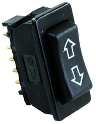 Picture of JR Products 13955 12V Furniture Rocker Switch Black On-Off-On Momentary