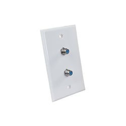 Picture of JR Products 47875 Dual HD/SAT Wall Plate White