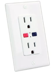 Picture of JR Products 15005 GFCI Electrical Outlet 15 Amp 125V White