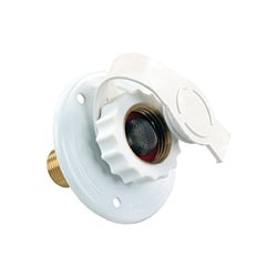 Picture of JR Products 62165 RV Fresh Water Flange 1/2" MPT x 3/4" Hose White Metal