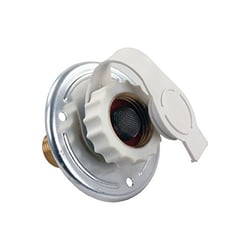 Picture of JR Products 62185 RV Fresh Water Flange Aluminum 1/2" MPT x 3/4" Hose