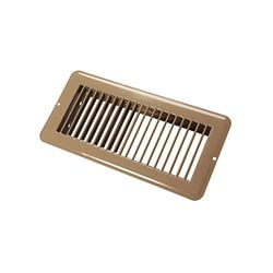 Picture of JR Products 02-28995 Undampered Floor Register 4" x 10" Brown Steel