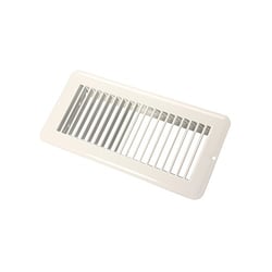 Picture of JR Products 02-28985 Undampered Floor Register 4" x 10" White Steel