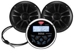 Picture of Boss Audio Systems MCKGB350B.6 Marine Gauge Receiver Package with Bluetooth and 6.5" Speakers