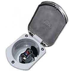 Picture of Scandvik 12134 Recessed Shower Mixing Valve Stainless Steel with White Cup